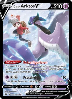 Pokémon-Karte Galar-Arktos V TG16