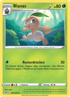 Pokémon-Karte Blanas 012/196