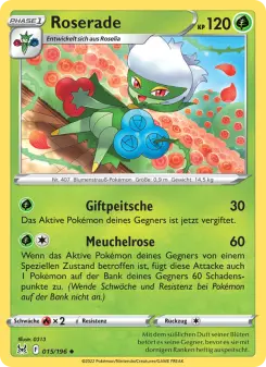 Pokémon-Karte Roserade 015/196