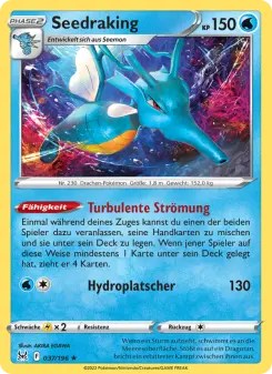 Pokémon-Karte Seedraking 037/196