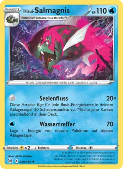 Pokémon-Karte Hisui-Salmagnis 045/196