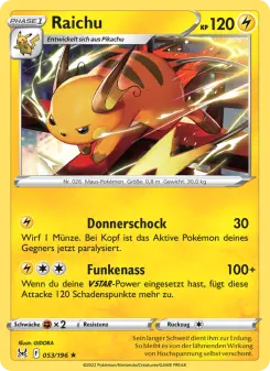 Pokémon-Karte Raichu 053/196