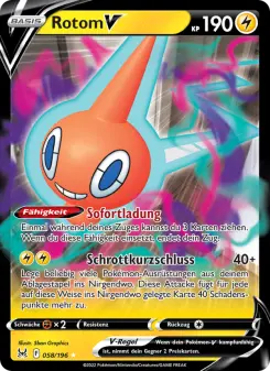 Pokémon-Karte Rotom V 058/196