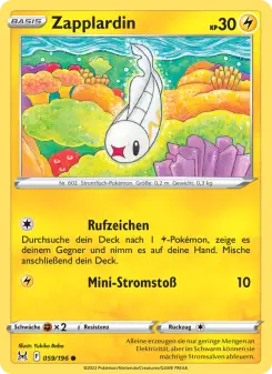 Pokémon-Karte Zapplardin 059/196