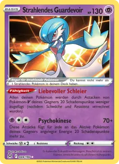 Pokémon-Karte Strahlendes Guardevoir 069/196