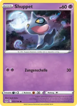 Pokémon-Karte Shuppet 072/196