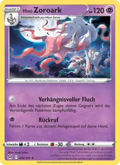 Pokémon-Karte Hisui-Zoroark 076/196