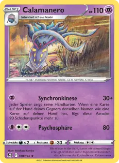 Pokémon-Karte Calamanero 078/196