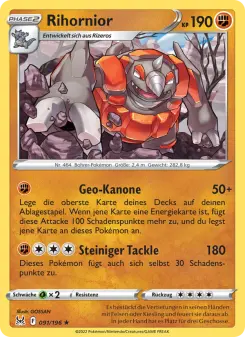 Pokémon-Karte Rihornior 091/196