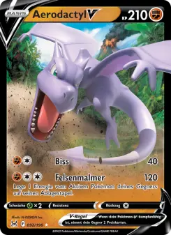 Pokémon-Karte Aerodactyl V 092/196