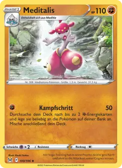 Pokémon-Karte Meditalis 100/196