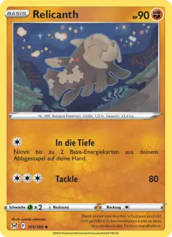 Pokémon-Karte Relicanth 101/196
