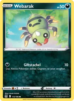 Pokémon-Karte Webarak 112/196