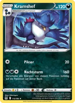 Pokémon-Karte Kramshef 115/196