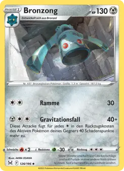 Pokémon-Karte Bronzong 126/196