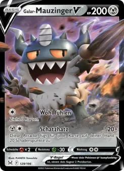 Pokémon-Karte Galar-Mauzinger V 129/196