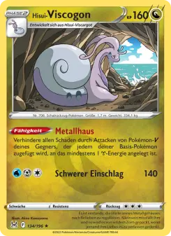 Pokémon-Karte Hisui Viscogon 134/196