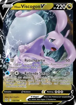 Pokémon-Karte Hisui Viscogon-V 135/196