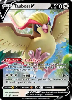 Pokémon-Karte Tauboss V 137/196