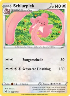 Pokémon-Karte Schlurplek 139/196