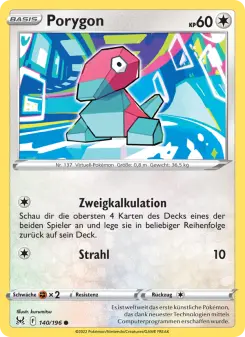 Pokémon-Karte Porygon 140/196