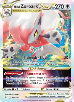 Pokémon-Karte Hisui-Zoroark VSTAR 147/196