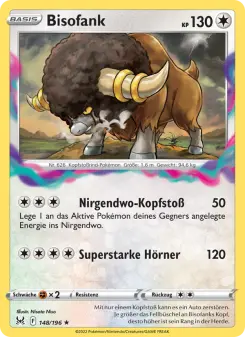Pokémon-Karte Bisofank 148/196