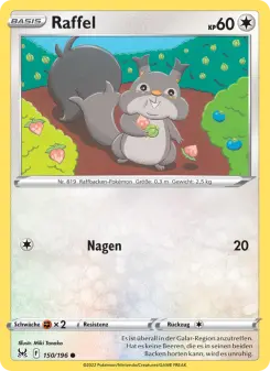 Pokémon-Karte Raffel 150/196