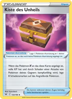 Pokémon-Karte Kiste des Unheils 154/196
