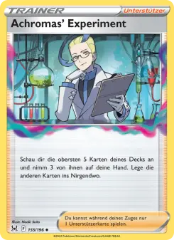 Pokémon-Karte Achromas' Experiment 155/196
