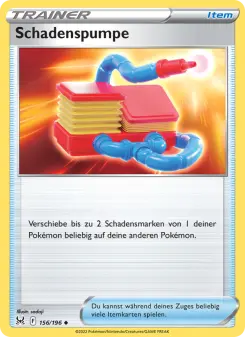 Pokémon-Karte Schadenspumpe 156/196