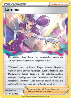 Pokémon-Karte Lamina 157/196