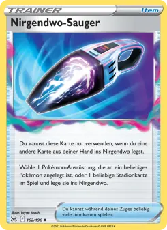 Pokémon-Karte Nirgendwo-Sauger 162/196