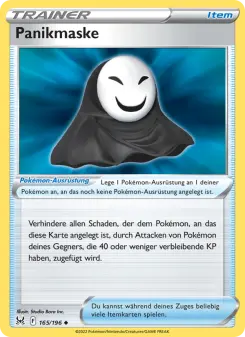 Pokémon-Karte Panikmaske 165/196