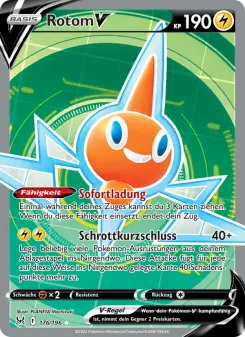 Pokémon-Karte Rotom V 176/196