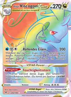 Pokémon-Karte Hisui Viscogon-VSTAR 202/196