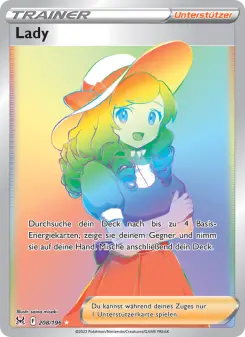 Pokémon-Karte Lady 208/196