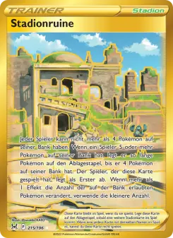 Pokémon-Karte Stadionruine 215/196
