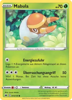 Pokémon-Karte Mabula 015/159