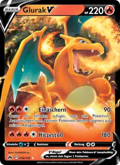 Pokémon-Karte Glurak V 018/159