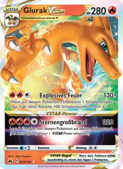 Pokémon-Karte Glurak VSTAR 019/159