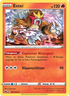 Pokémon-Karte Entei 021/159