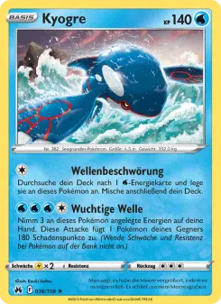 Pokémon-Karte Kyogre 036/159