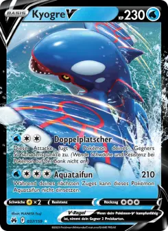 Pokémon-Karte Kyogre V 037/159