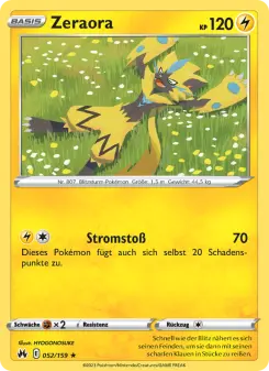 Pokémon-Karte Zeraora 052/159