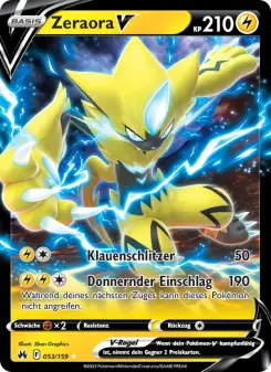 Pokémon-Karte Zeraora V 053/159