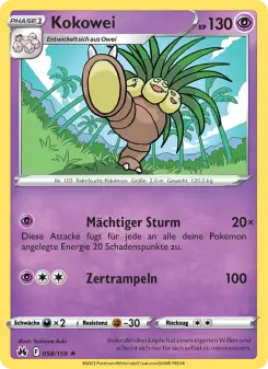 Pokémon-Karte Kokowei 058/159