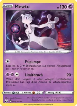 Pokémon-Karte Mewtu 059/159
