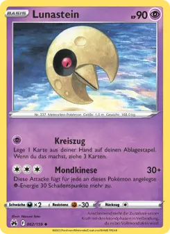 Pokémon-Karte Lunastein 062/159