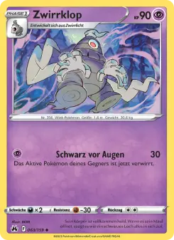 Pokémon-Karte Zwirrklop 063/159